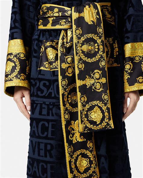 royal blue versace robe|Versace robes.